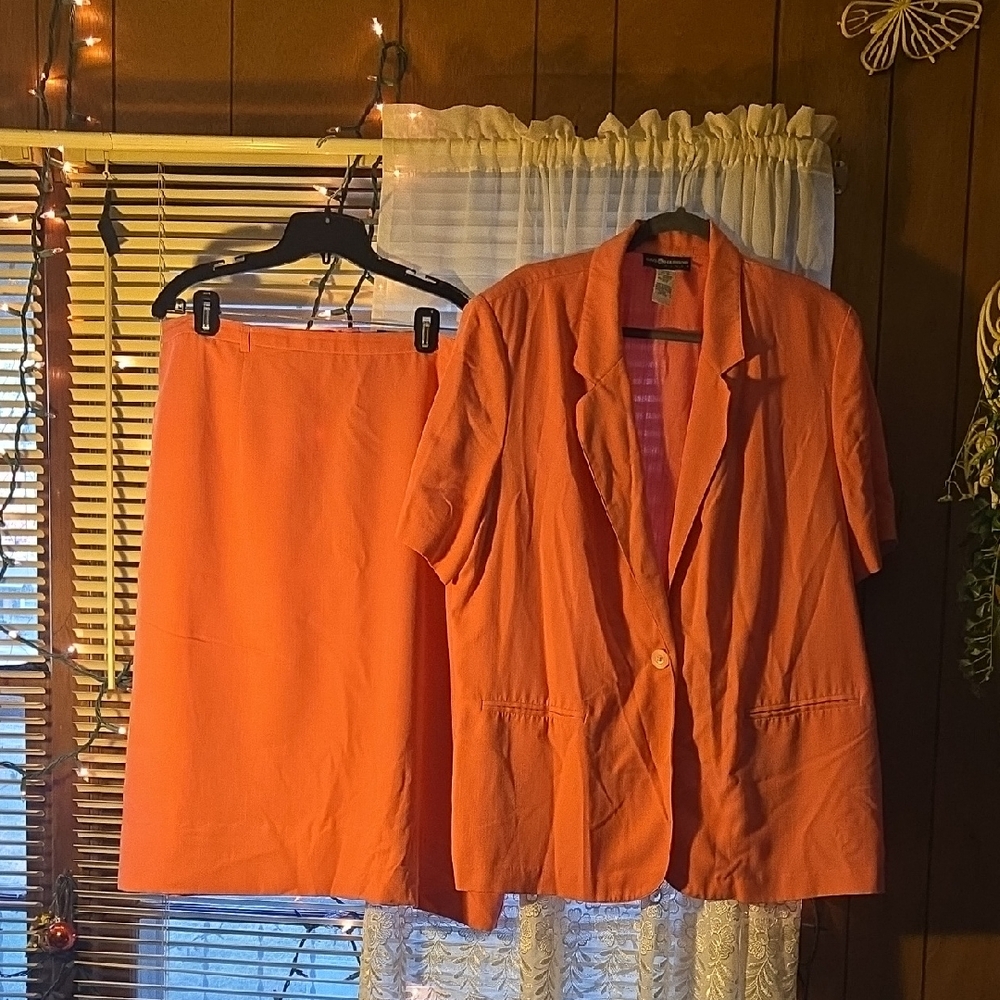 Sag Harbor Orange Skirt Set